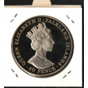 ISOLE FALKLAND 50 Pence 2001 Regina Vittoria 1837/1901 NIckel
